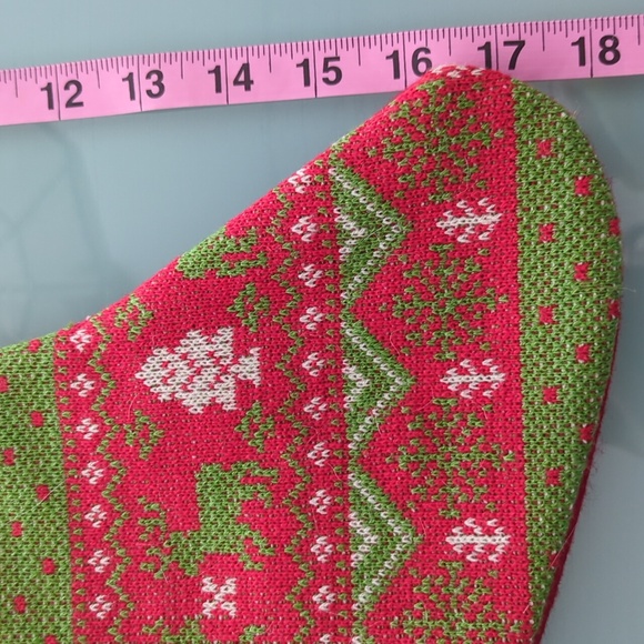 Macy's Christmas Stocking - Reindeer Knit Holiday Stocking Home Decor Gift - Picture 5 of 7